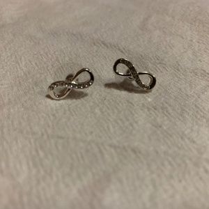 Sterling silver infinity loop earrings
